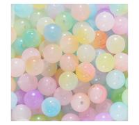 50Pcs 8/10mm Colorful Jelly Result Round Acrylic Beads Loose Spacer Beads for DIY Bracelet Necklace Jewelry Making Accessories(Random Mixed,10mm x 50pcs)