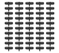 50pcs 8mm / 12mm Hose Tee Fitting, Barbed Tee Connector for Drip Irrigation System, Plastic Tube Tee Connector with Easy Push - in Design for Garden Lawn Farm Watering