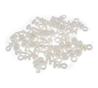50Pcs 9mm Curtain Track Rail Gliders Runner Wheel Rollers Hooks White Plastic Curtain Hooks