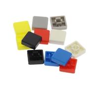 50pcs A14 Short Feet Square Switch Button Cap Match 12 * 12 * 7.3 Switch use IDGTTLDF(Mixed 60PCS)
