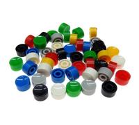 50PCS A17 Inner 3.2mm Plastic Tactile Switch Button Caps Push Key Caps Multicolor Concave 5.3 * 10mm for 6 * 6 Round Tact Switch(Black,3.2MM)