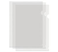 50pcs A4 Transparent L-Shaped File Folders - Waterproof PP Document Bags for Office Reusable for Office Paper File