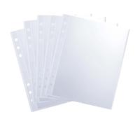 50pcs A5 Transparent Plastic Photocard Sleeves for 6 Ring A5 Binder,5.12x7.48in Plastic Sleeve, Ultra-Clear Photo Sleeves Waterproof PVC Binder Sleeve for Photos, Postcards, Seed Packets