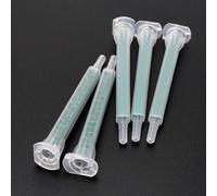 50pcs AB Glue F6-16 Square Bayonet Interface Static Mixing Tube Epoxy Mixing Nozzle Adhesive Cartridges Tip for Manual Applicator (Green)