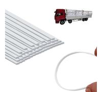 50Pcs ABS Flat Bar Rods Solid Plastic Sheet Strip - 2x1x250mm, Sand Table, Fabrication, Model Making, Easy to Cut, Drill, and Shape