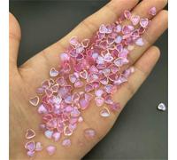 50PCS Accessories Resin Kawaii Nail Art Charms Cartoon Heart Nail Decorations Mixed Size Bulk Manicure Rhinestones Jewelry DIY-50PCS Rose red