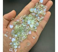 50PCS Accessories Resin Kawaii Nail Art Charms Cartoon Heart Nail Decorations Mixed Size Bulk Manicure Rhinestones Jewelry DIY-50PCS Green