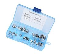 50Pcs Acorn Nuts M3 M4 M5 Acorn Nut, Dome Cap Nut M6 M8 Stainless Steel Hex Dome CoverAssortment Kit with Storage Box for Screws Bolts