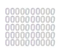 50PCS Acrylic Linking Rings Transparent Color Plating, DIY Assemblable Chain Links for Crafts Bags, Jewelry Making - Lightweight Durable Material, Easy to Connect for Creative