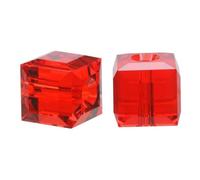 50pcs Adabele Austrian 6mm Faceted Cube Crystal Beads Light Siam Red Compatible with Swarovski Crystals Preciosa 5601 SSC606