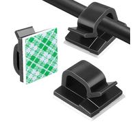 50PCS Adhesive Cable Clips for Cable Management, Wall Wire Organizers with Strong Self-Adhesive Backing for Desk, Fairy Lights, Christmas Lights, and Car Use