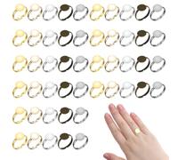 50Pcs Adjustable Blank Rings for Jewelry Making, Exquisite Ring Blanks with Flat Base, Ideal for Creating Custom Designs Professional Jewelry Creation and Only Accessories