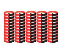 50pcs Adjustable Football Goal Straps, Multi purpose Nylon and Polyester Ties for Securing Nets and Organizing Household Items (red black)