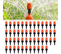 50pcs Adjustable Irrigation Drippers,Garden Watering Mist Nozzle Irrigation Kits Head Atomizer Automatic Mist Cooling Irrigation System for Garden Greenhouse Patio Lawn