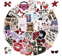 50pcs Aesthetic Downtown Girls Stickers for Water Bottle, Cool Trendy Y2K Waterproof Vinyl Funny Decal for Adult Teen Phone Notebook Laptop Travel Case Guitar Skateboard Scrapbook Party Supplies