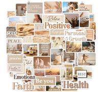 50Pcs Affirmations Stickers, Vision Board Stickers with Motivational Quotes, Inspirational Sticker for Planner Journal Vision Board Supplies, for Women Personal Growth