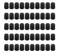 50PCS Air Conditioning Valve Caps, Plastic Sealing Valve Caps for Car AC System, M8X1 Fuel Injection Nozzle Dust Covers with ABS Material for Auto Trucks Engineering (Black)