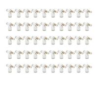 50Pcs Air Flow Control Valve, Pneumatic Throttle Valve with Quick Connector SL8-01, Plated Brass Body, 8mm Tube G1/8in Thread for Air Cylinder Systems