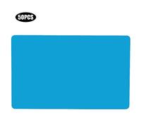50Pcs Aluminium Alloy Business Card Premium Color Name Cards Professional Networking Accessories Elegant Durable Blank Business Card for Corporate Meetings Businessmen Blue Purple (Blue)