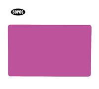 50Pcs Aluminium Alloy Business Card Premium Color Name Cards Professional Networking Accessories Elegant Durable Blank Business Card for Corporate Meetings Businessmen Blue Purple (Purple)