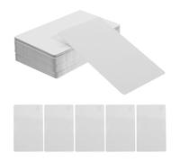 50pcs Aluminium Business Card Blank Cards 0.21mm White Round Corner