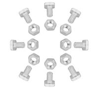 50pcs Aluminium Nuts + 50pcs Bolts Greenhouse Cropped Head Nuts & Bolts M6 x 12mm Silver Tone Bulk Hardware Set