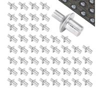 50pcs Aluminum Blind Rivet, Hammer Drive Rivets, Half Round Head Hammer Drive Blind Rivets, Aluminum Core Rivets, Knock Type Expansion Rivets For Home, Electronic, Precision