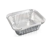 50pcs Amazing Silver Aluminium Foil Containers and Tray With Foil- Lined Lid Oven Safe, Food Safe, Freezer Safe For Baking Prep Food Storage Takeaway Tin for Picnic and Parties. (250ml)