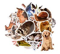 50pcs Animal Stickers for Kids - Waterproof, Cute Animal Stickers for Boys & Girls, Toddlers - Perfect for Rewards, Party Bags, Scrapbooking, Laptops, Water Bottles, Suitcases
