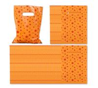 50pcs Anime Theme Gift Bags, Cartoon Goodie Bags with Red Stars Print & Handles for Birthday Party Candy Snacks & Anime Fans Supplies