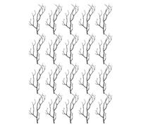 50pcs Artificial Antler Branch Decor Plastic for Vase Arrangements | Black Deer Antler Shape, Scandinavian Rustic Style, Versatile DIY Twigs for Entryways and Shelves