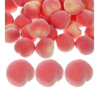 50pcs Artificial Fruit Peach Realistic Tiny Peach Lifelike Peach Simulation Foam Peach Decor