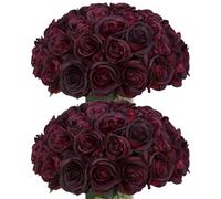 50Pcs Artificial Roses Fake Silk Flowers for DIY Wedding Home Decorations