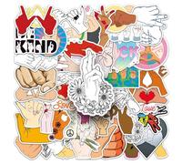 50Pcs ASL Stickers Laptop Car Scrapbook Phone Skateboard Suitcase Luggage Bike American Sign Language Vinyl Waterproof Aesthetic Personalised Stickers for Teens Boys Girls Adults
