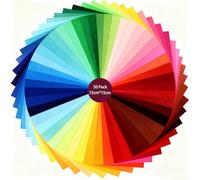 50Pcs Assorted Colors Felt Fabric Sheets 15x15cm - Soft Fuzzy Nonwoven Textile for DIY Craftwork, Sewing, Quilting & Teen Craft Projects (15 * 15cm)