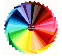 50Pcs Assorted Colors Felt Fabric Sheets 20x30cm - Soft Fuzzy Nonwoven Textile for DIY Craftwork, Sewing, Quilting & Teen Craft Projects (20*30cm)