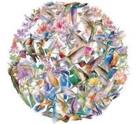 50pcs Assorted Humming Bird Stickers, Bright Adhesive Funny Hummingbird Stickers, Decorative Sticker Set for Scrapbooking Journals Laptop Sticker Suitcase Surfaces and Scrapbooking Accessories