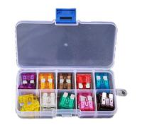 50Pcs Auto Car Truck Fuses Assortment 3/5/7.5/10/15/20/25/30/35/40A Standard Car Fuses Replacment Automotive Fuses Car Fuses Assortment