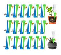 50Pcs Automatic Plant Waterer, Drip Irrigation System for Indoor Plants, Vacation Plant Care, Green and Blue Drip Feeders for Consistent Hydration