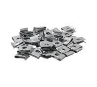 50pcs Automotive Car Speed Thread Screws Fasteners with U Nuts Metal Clips for Fenders Bumpers Doors Vehicle Maintenance