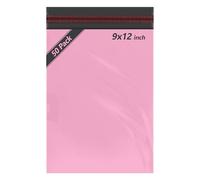 50pcs Baby Pink Parcel Bags, Postage Bags, Mailing Bags 9x12 Sizes 50 Pack Poly Postal Bags Self Seal iSOUL Small to Large Mailing Bags Packaging Assorted Mailers Posting Shipping Post Bag Envelopes