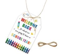 50pcs Back to School Thank You Tags, A Little Treat to Make Your First Day Sweet Gift Tag with String, Welcome Back to School Thank You Paper Tags for Students/Teacher