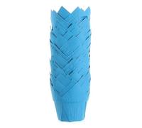 50Pcs Baking Cups Aluminum Foil Cups Cupcake Muffin Liners Creme Brulee Containers Party Decoration for Wedding Birthday(Blue)