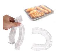 50pcs Baking Sheet Pan Bowl Covers, 9x13in PE Material Reusable Leak-Proof High Definition Clear Elastic Baking Tray Cover for Pizza Dough Proofing and Outdoor Food Fresh Keeping Supplie