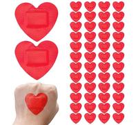 50PCS Bandages for Wounds, Waterproof & Breathable Heart Bandaids, Adhesive Cute Bandaids Stop Bleeding from Small Wounds and Accelerate Wound Healing