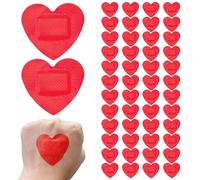 50PCS Bandages for Wounds, Waterproof & Breathable Heart Bandaids, Adhesive Cute Bandaids Stop Bleeding from Small Wounds and Accelerate Wound