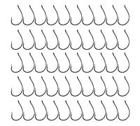 50Pcs Barbed Fishing Hooks With Hole Carbon Steel Wacky Hooks 5 Types #3#2 0#2/0 For Freshwater Fishing Hooks Saltwater