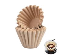 50PCS Basket Coffee Filter Papers, 1-2 Cups for Dripper Coffee Maker, Brown | disposable paper coffee filters for home office cafe restaurant, unbleached natural paper, suitable for 1-2 people to use