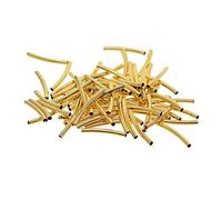50pcs Beading Tube Beads Smooth Tube Finding Jewelry Making DIY Golden, 20x2mm
