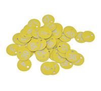 50Pcs Beehive Tags ABS Durable Numbered Sign Labels with Hole Weatherproof Round Beekeeping Tags for Livestock Management and Honey Bee Hive Organization 3.5cm Diameter (1-50)